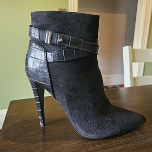 Just fab brand black ankle boots